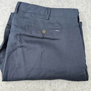 Polo Ralph Lauren Pant Men 40x32 Blue Linen Lyocel Blend Classic Fit Twill Chino